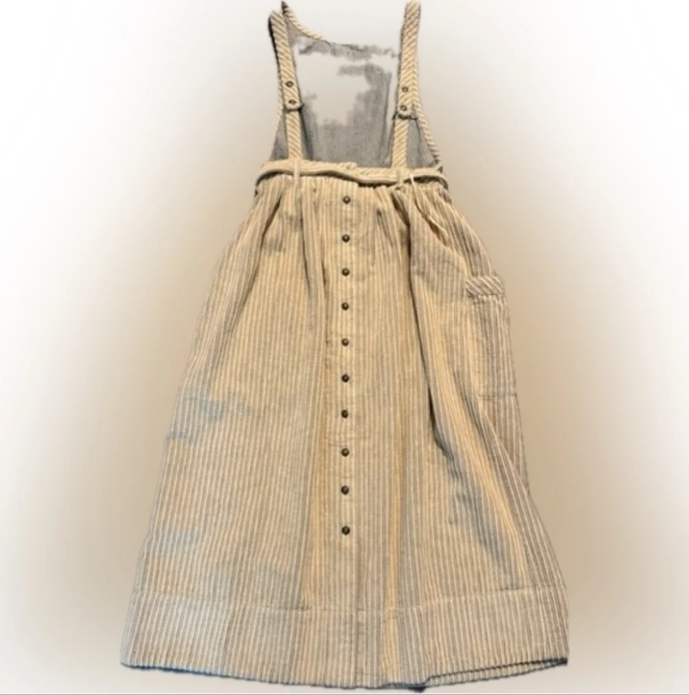 NWOT Free People The Other Side Corduroy Striped Midi Dress Size 0 - Picture 8 of 8